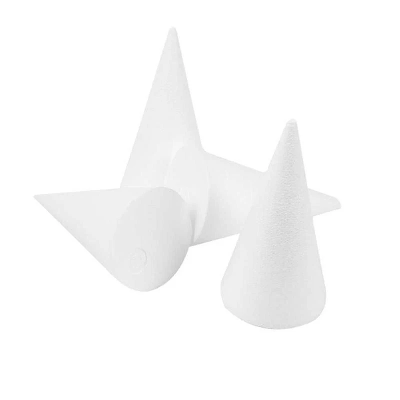 CREATIV 50 x Poliestireno Cono Forma Artesanal Decoraciones Modelos Modelado Navidad 11cm