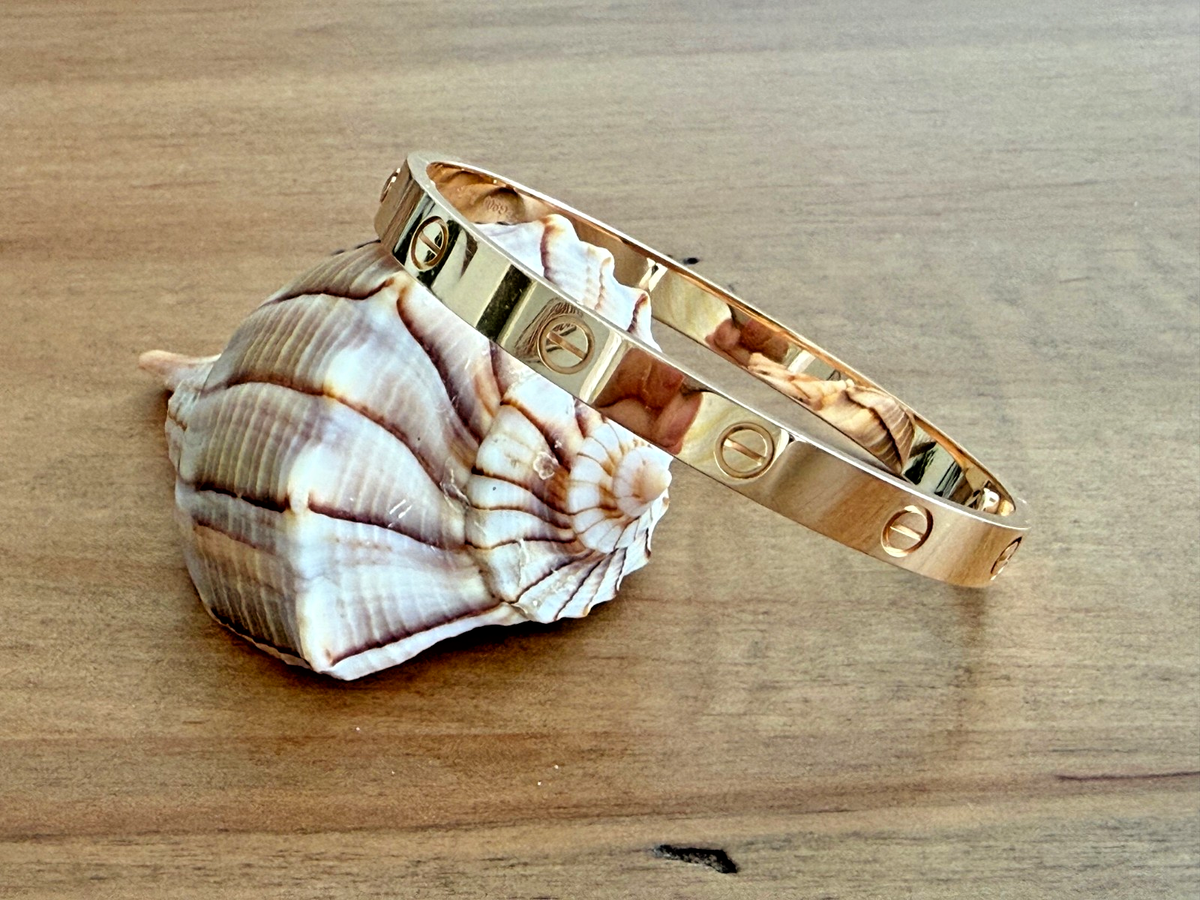 Cartier Love brace WG旧型18号 Authentic Cartier Love Bracelet Classic Model 18K Rose Gold Size