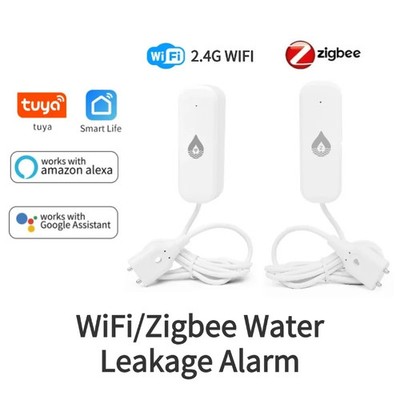 Tuya WiFi/Zigbee Water Leakage Alarm Sensor Smart Home Flood Leak Detector Smart