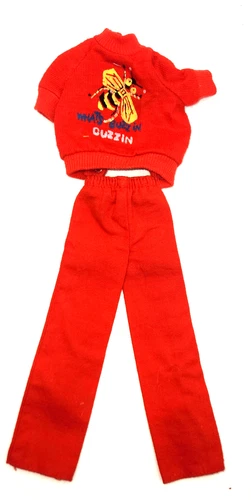 Vintage Ideal Tammy Doll Kooky Sweater Shirt Top  Red with Pants