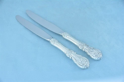 2 Reed & Barton Francis I Sterling 9" HH Modern Blade Dinner Knife No Monogram