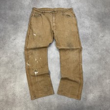 Carhartt Trousers Men's 36" Vintage Relaxed Fit Straight Work Pants, Brown