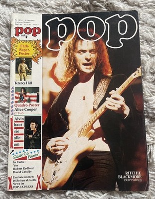 Pop Nr. 13 / 1974 komplett Inkl. Poster XXL Terence Hill, Alice Cooper, Slade