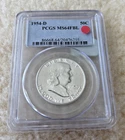 1954 D FRANKLIN HALF DOLLAR PCGS MS64 FBL - UNCIRCULATED - 50C