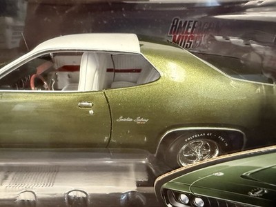 Auto World 1:18 1971 PLYMOUTH SATELLITE SEBRING PLUS Rare Green 1