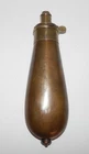 Vintage Civil War Era JW Hawksley Revolver Brass Powder Flask