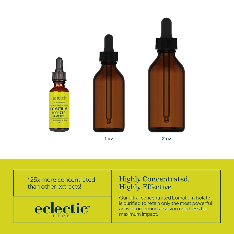 Eclectic Herb 隔离 Lomatium 甘油酸 0.27 液量盎司 | 草药免疫和肺苏... — 第 3/4 张图片
