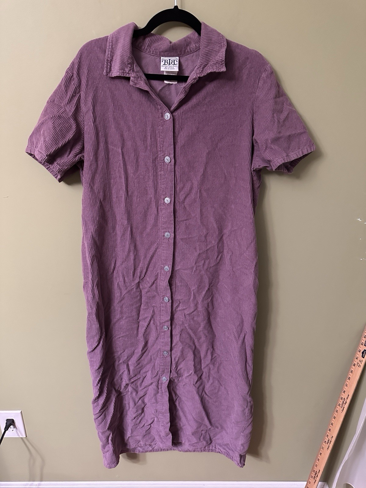 Better Than Basic Lavender Corduroy Button Front … - image 1