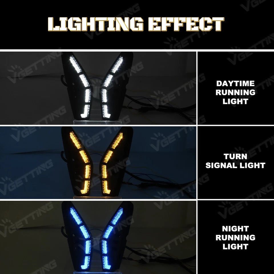 Luz antiniebla diurna LED DRL para Honda Civic 2025 con intermitente izquierda derecha Foto 4 de 4