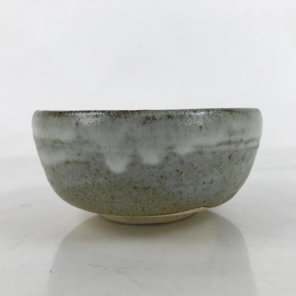 Tazón de té verde de cerámica japonesa Matcha Chawan de colección gris marrón blanco CHB79 Foto 3 de 4