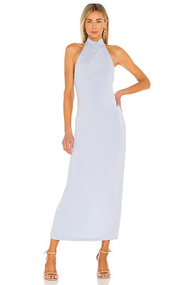JONATHAN SIMKHAI STANDARD Raine Midi Dress in Sky Blue L NWT $362