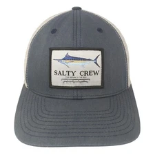 Salty Crew Snapback Trucker Hat Blue One Size Adjustable The Classics Yupoong