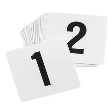 Tablecraft Tn100 Number Cardset, 1-100, Plastic, White, Pk100