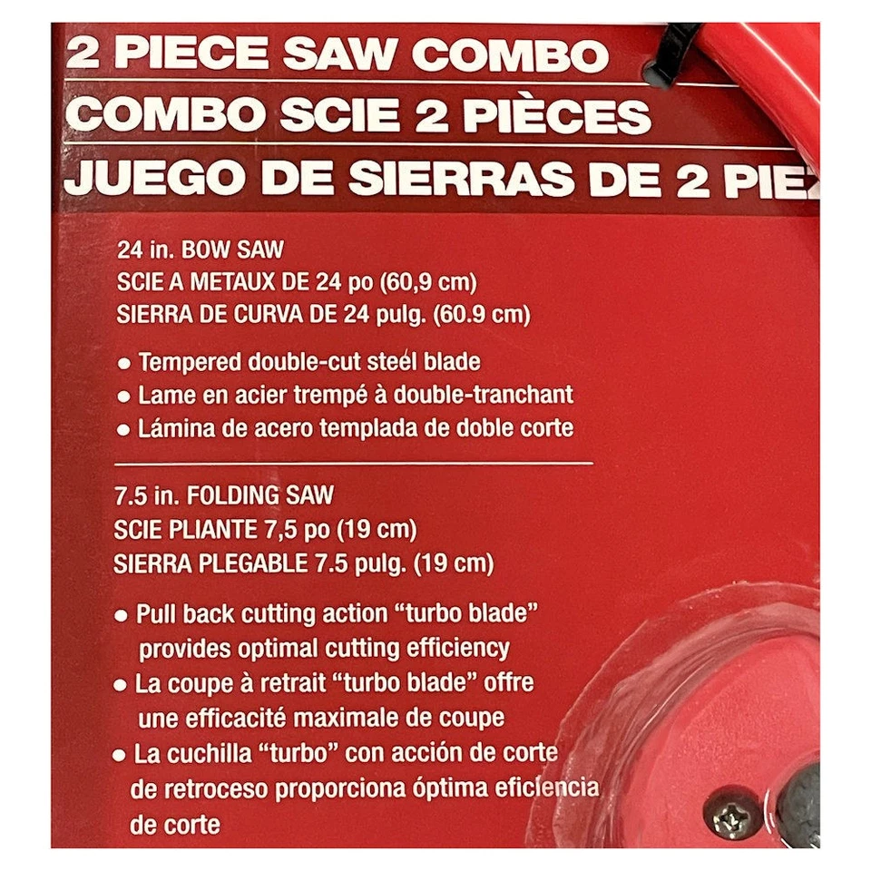 Комбинированный набор из 2 пил Bond, 24-дюймовая луковая пила и складная пила 7,5 дюйма - Изображение 4 из 4