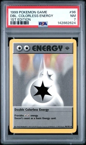 1999 POKEMON BASE SET 1ST EDITION #96 DOUBLE COLORLESS ENERGY PSA 7