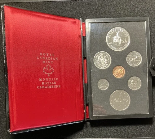 1975 Canadian Mint Proof Set - 7 Coins including 50% Silver Edmonton Dollar