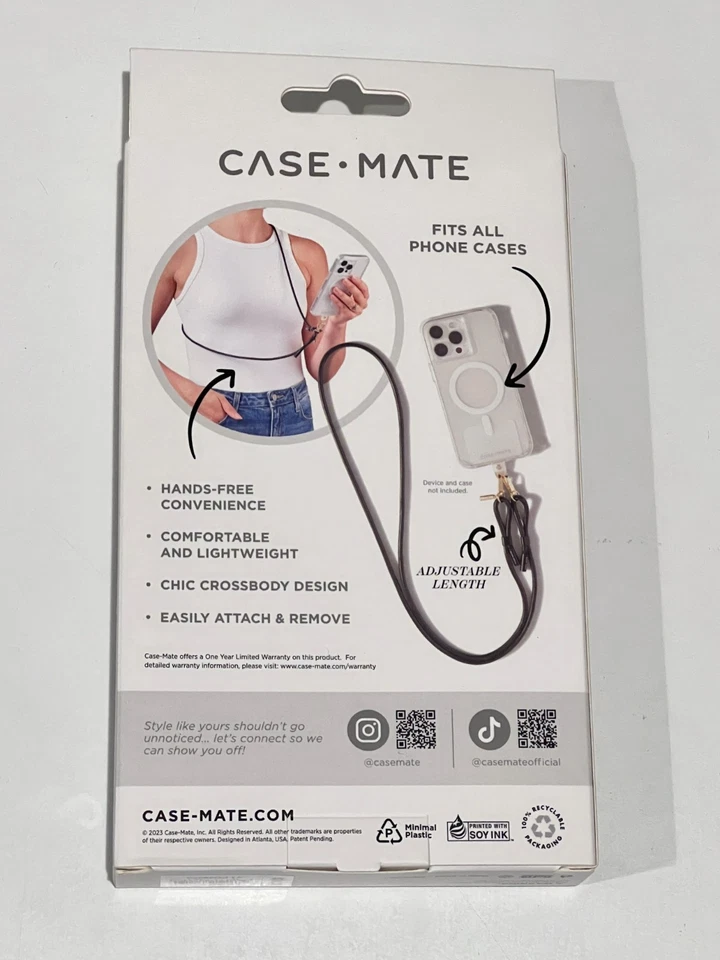 Case-Mate - Crossbody for Any Cell Phone - Black Rope NEW - Image 2 of 2