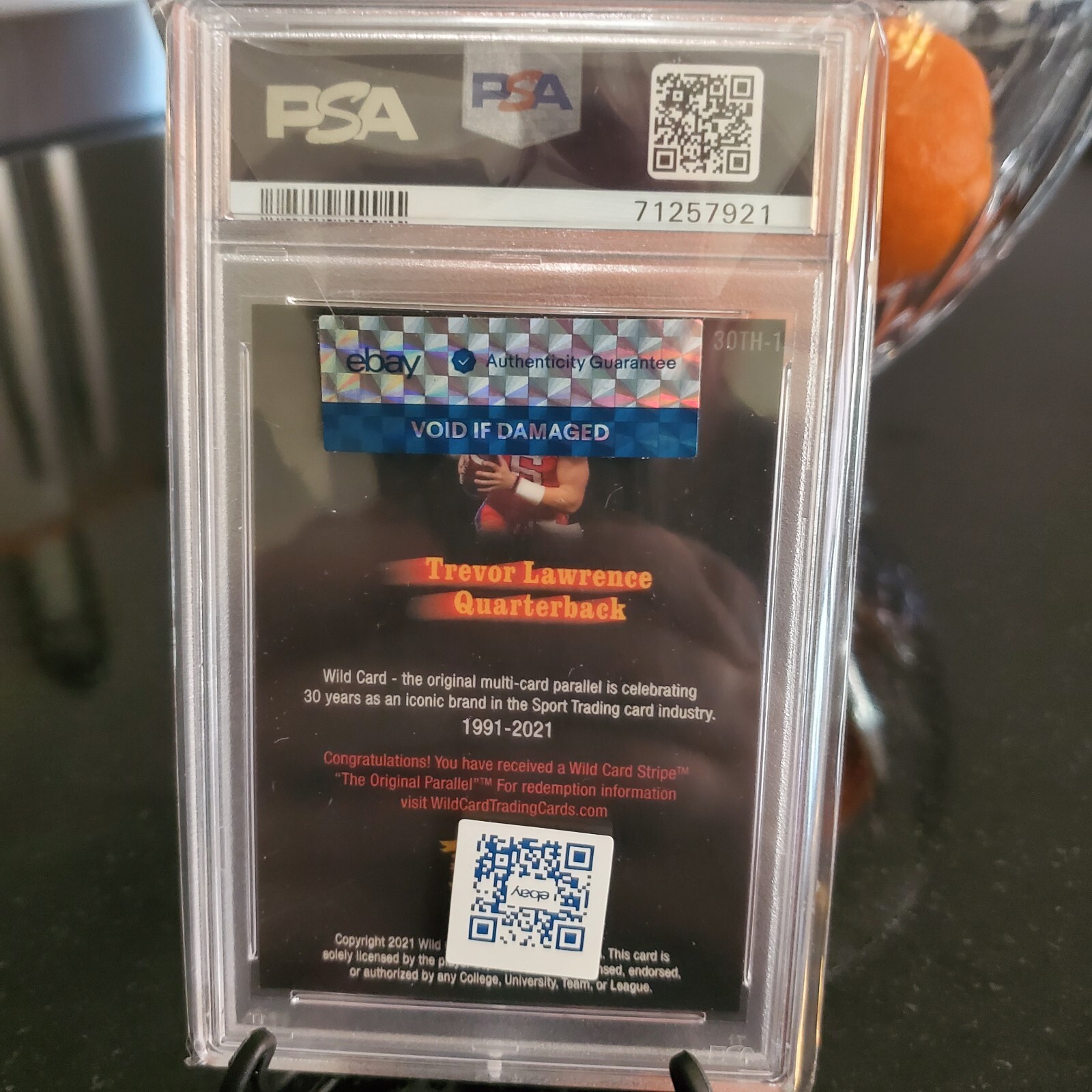 🚨 1/1 Wild Card 30th ANNIVERSARY Trevor Lawrence 1000 STRIPE TRUE 1/1 PSA 9 📢  view 3