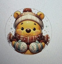 30 CARTOON BEAR WINTER POOH ENVELOPE LABELS STICKERS SEALS MAIL