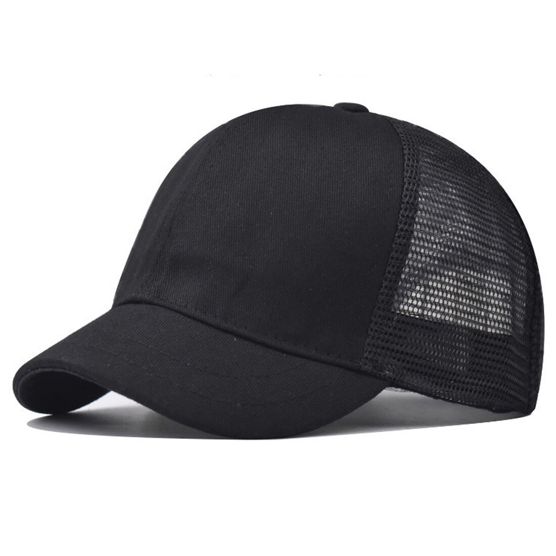 Summer Short Bill Hat Mens Mesh Baseball Cap Short Brim Trucker Hat Running  Hat