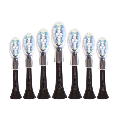 7x Philips DiamondClean Smart C3 Plaque Control Brush Heads | Black | No Box