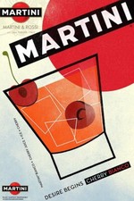 Poster Manifesto Locandina Pubblicità Stampa Vintage Aperitivo Martini 50x70 Cm.