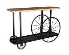 Industrial Metal Legs in Black Finish With Wheel Creative Console / Hall Table