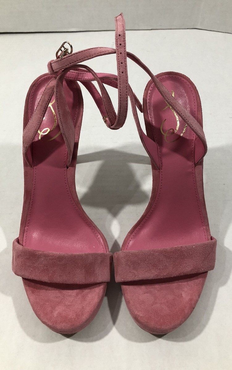 Jade Ankle Strap Sandal SAM EDELMAN Carmine Rose Size