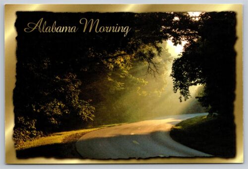 Alabama Morning Sunrise Country Road Vtg NOWOCZESNY Widok pocztówki 4x6 Nieużywany  - Zdjęcie 1 z 2