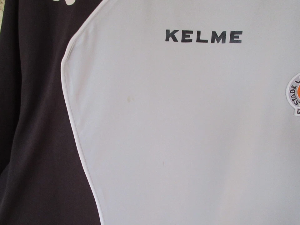 Maillot LAVAL STADE LAVALLOIS training vintage KELME football shirt gris noir XL - Photo 3/4