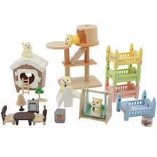 Pet Hamster Figures Playset Pretend Play Toys Plastic Role Play Gift for Kids