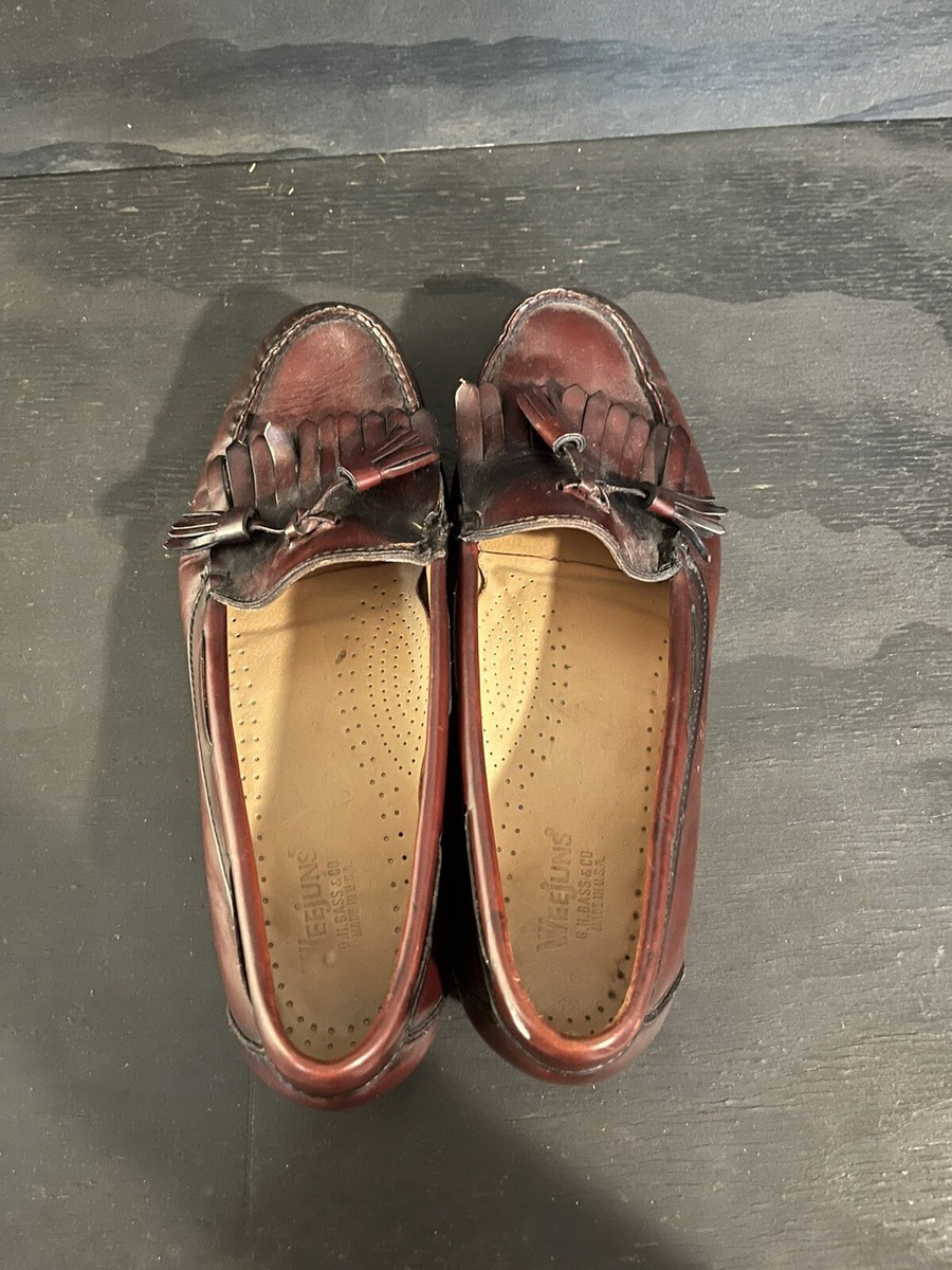 G.H. Bass Weejuns Shoes Mens Size 10.5 Burgundy Leather  display picture 1