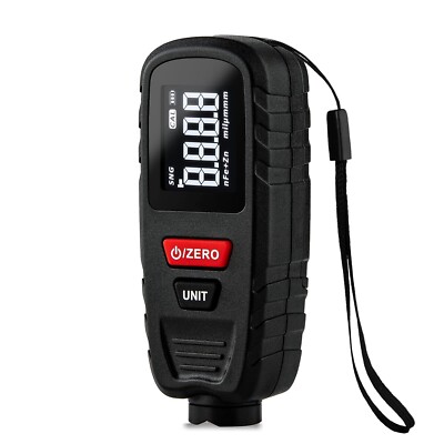 Paint Meter Thickness Gauge Depth High Contrast LCD Resolution 0.1mil w/ Case