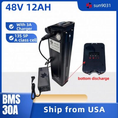48V 12Ah EBIKE Batteries Lithium e-bike BMS Electric Bicycle li-ion Motor 1000W