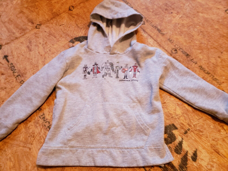 Marvel size 5T gray sweatshirt with hood