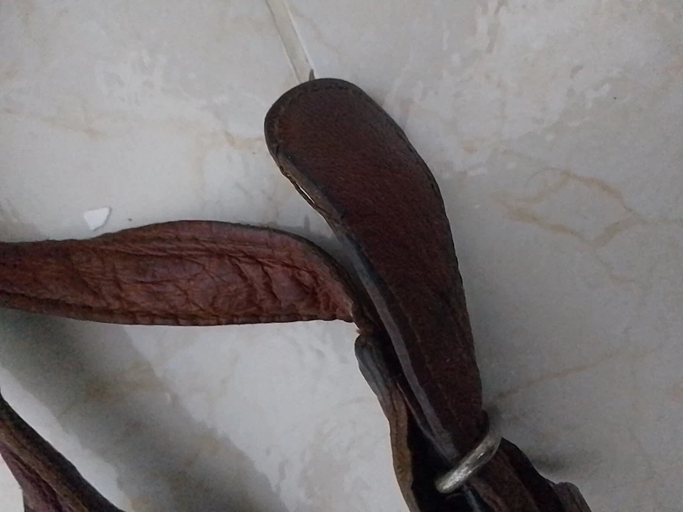 Bolso Mensajero de Cuero Marrón Raro De Colección, Cartera, Antiguo - Usado - Antiguo Hecho a Mano Foto 2 de 4