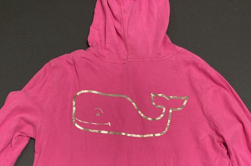 Girls Vineyard Vines Bright Dark Pink Tshirt Hoodie Size M 10-12 EUC - Picture 4 of 4