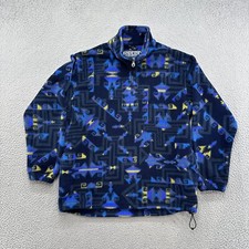Vintage Lands' End Polartec Aztec Fleece 1/4 Zip Jacket Women's Small USA Made