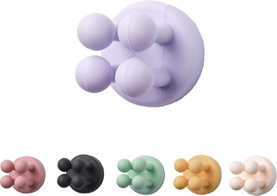 6 Pcs Silicone Waterproof Self Adhesive Toothbrush Holder,Multi-Function Wall Mo