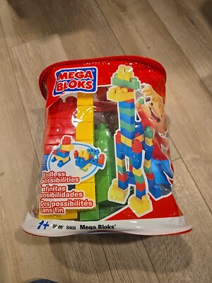 Mega Bloks Building Imagination Bag, Ages 1+ 80 Pieces Pre-owned Fast Shipping