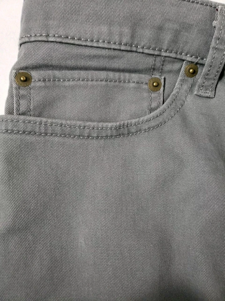 LEVI STRAUSS & CO DOCKERS MEN'S GRAY STRAIGHT FIT 5 POCKET 98 % COTTON 34W 34L - Image 4 of 4