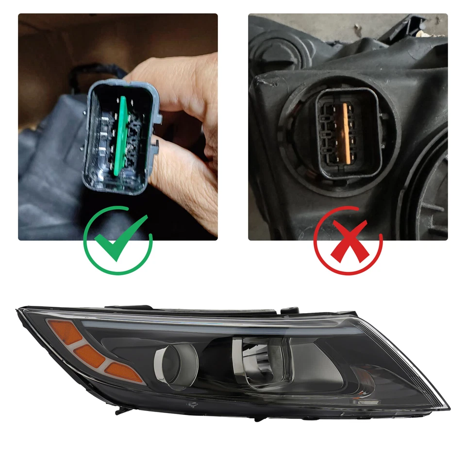 For 2014-2015 Kia Optima Halogen Headlight Headlamp Left Driver Side Head Light - Imagem 3 de 4