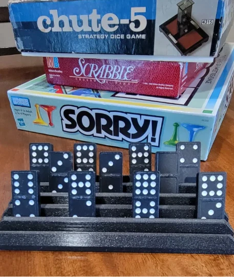 Soporte Bandeja Dominó | Soporte Dominó | Soporte Dominó Manos Pequeñas | Noche de Juego Familiar Foto 3 de 4