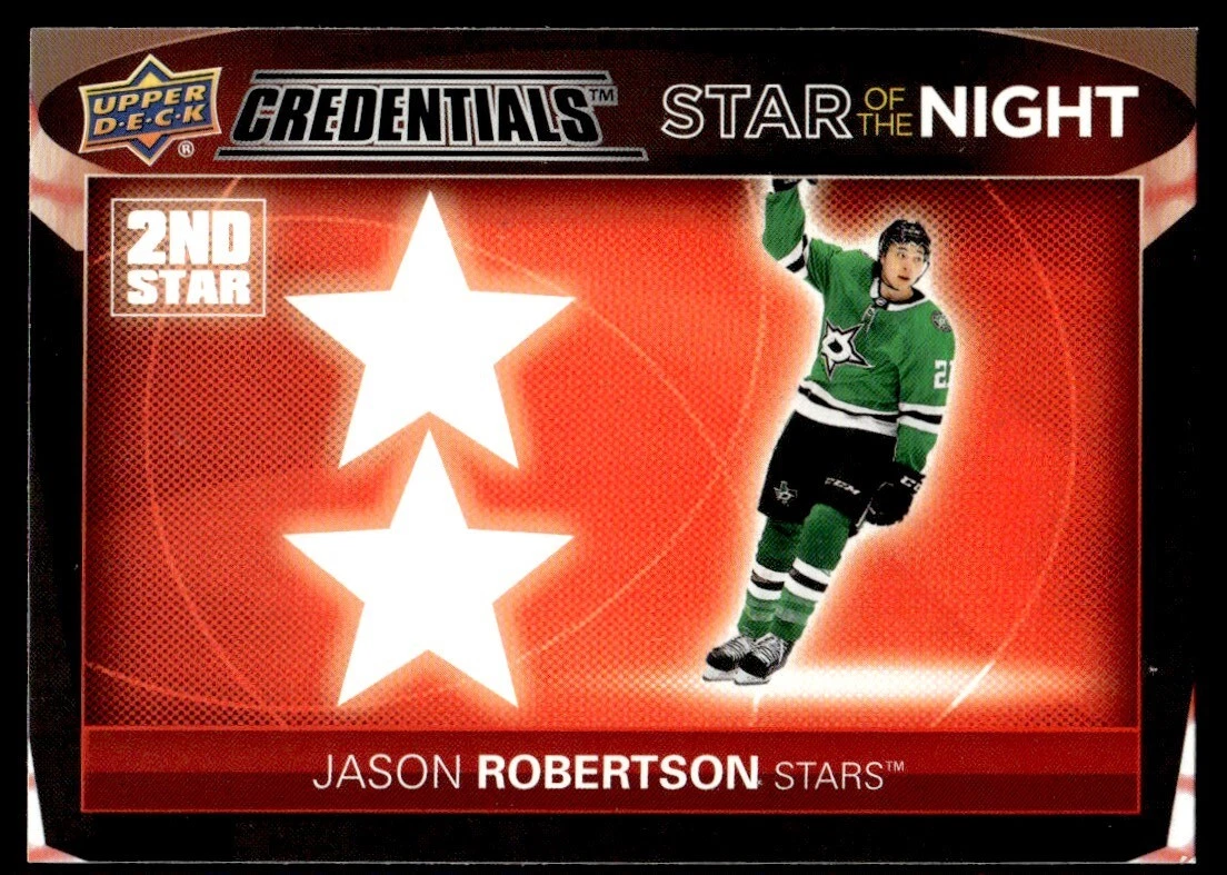 Jason Robertson 2021-22 Upper Deck Credentials Stars of the Night - Second Star