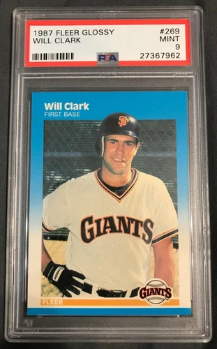 1987 Fleer Glossy Will Clark #269 PSA 9 MINT RC ROOKIE (6X All-Star) 