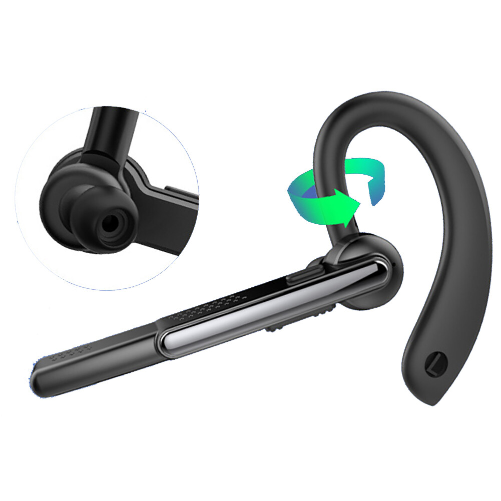 Bluetooth Headset Wireless Earphone Music Earpiece for Smartphones Computer