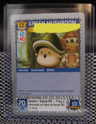 MapleStory iTCG Set 1 GREEN MUSHROOM #77/96 - Silver Code Variant Card (B)