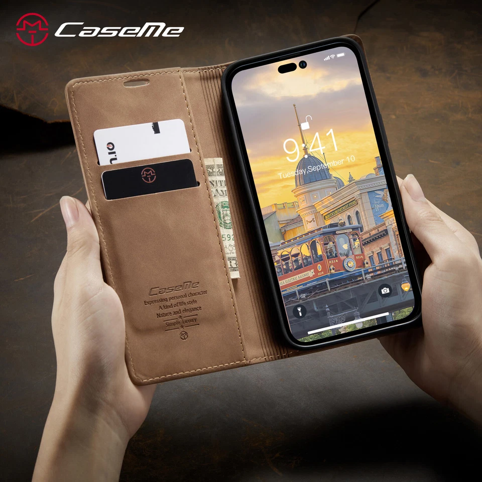 Funda tipo billetera abatible CaseMe para Samsung Galaxy con soporte protectoras Foto 2 de 4