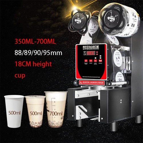 Auto milk tea sealing machine Commercial Soybean milk paper cup plastic ...