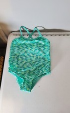 NWT Toddler Girl's Mermaid Print One Piece Swimsuit with coverup Sz 3T Teal